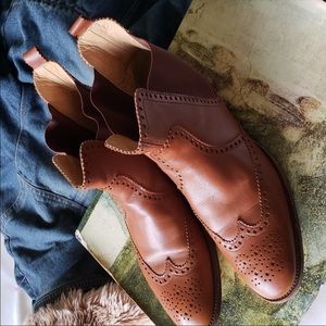 Hermes brogue ankle boots